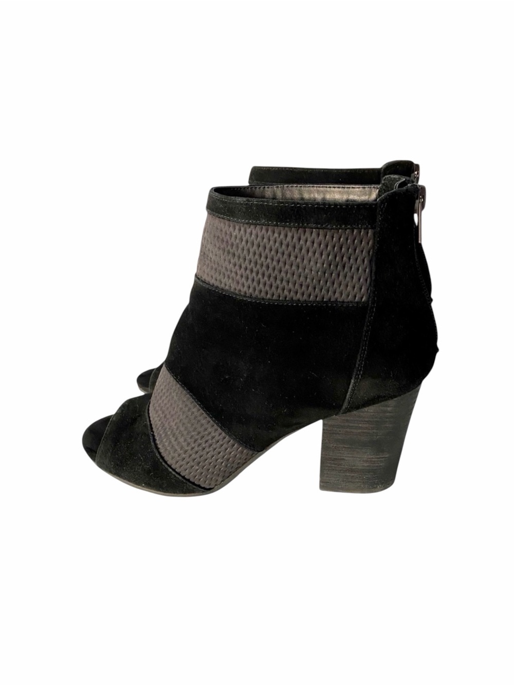 Reba Black Suede Ankle Boot Booties 8M Heeled